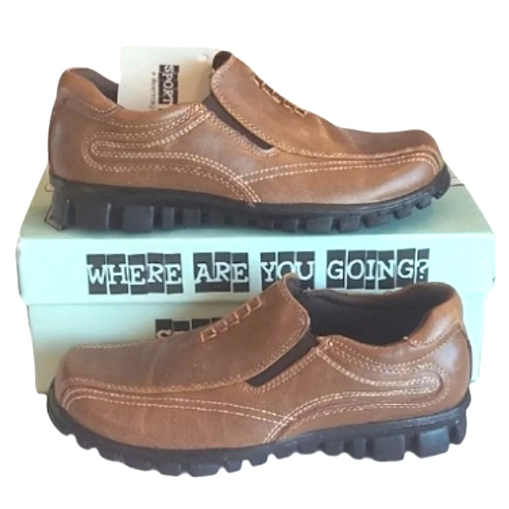 Deer Stags Stadium Dress Loafer Flex Sport Slip On Traction Faux Leather NWT